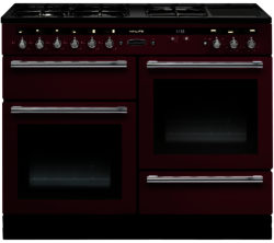 RANGEMASTER  Hi-Lite 110 Dual Fuel Range Cooker - Cranberry & Chrome